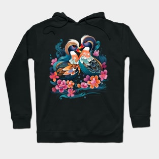 Mandarin Duck Couple Valentine Hoodie